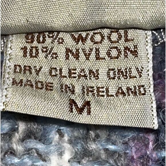 Weave of the Irish long sleeve jacket/top in purples, grays and blues sz M EUC - Picture 4 of 11